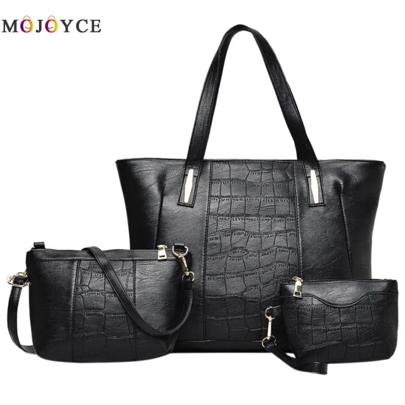 3pcs Famous Brand Women Bag Ladies Shoulder Bags PU Leather Female Handbags Large Capacity Casual Tote Bolsa Feminina
