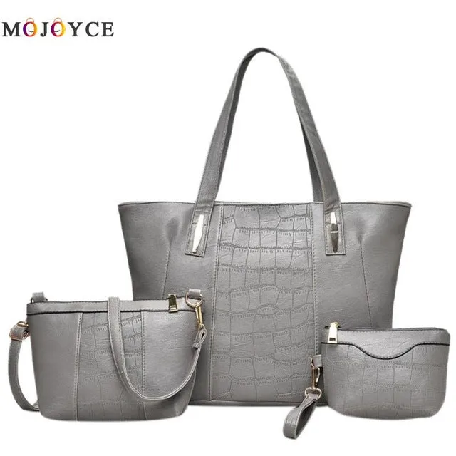 3pcs Famous Brand Women Bag Ladies Shoulder Bags PU Leather Female Handbags Large Capacity Casual Tote Bolsa Feminina