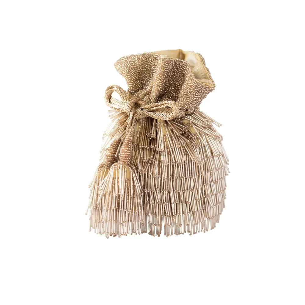 Adora By Ankita Rose Gold Flapper Bag