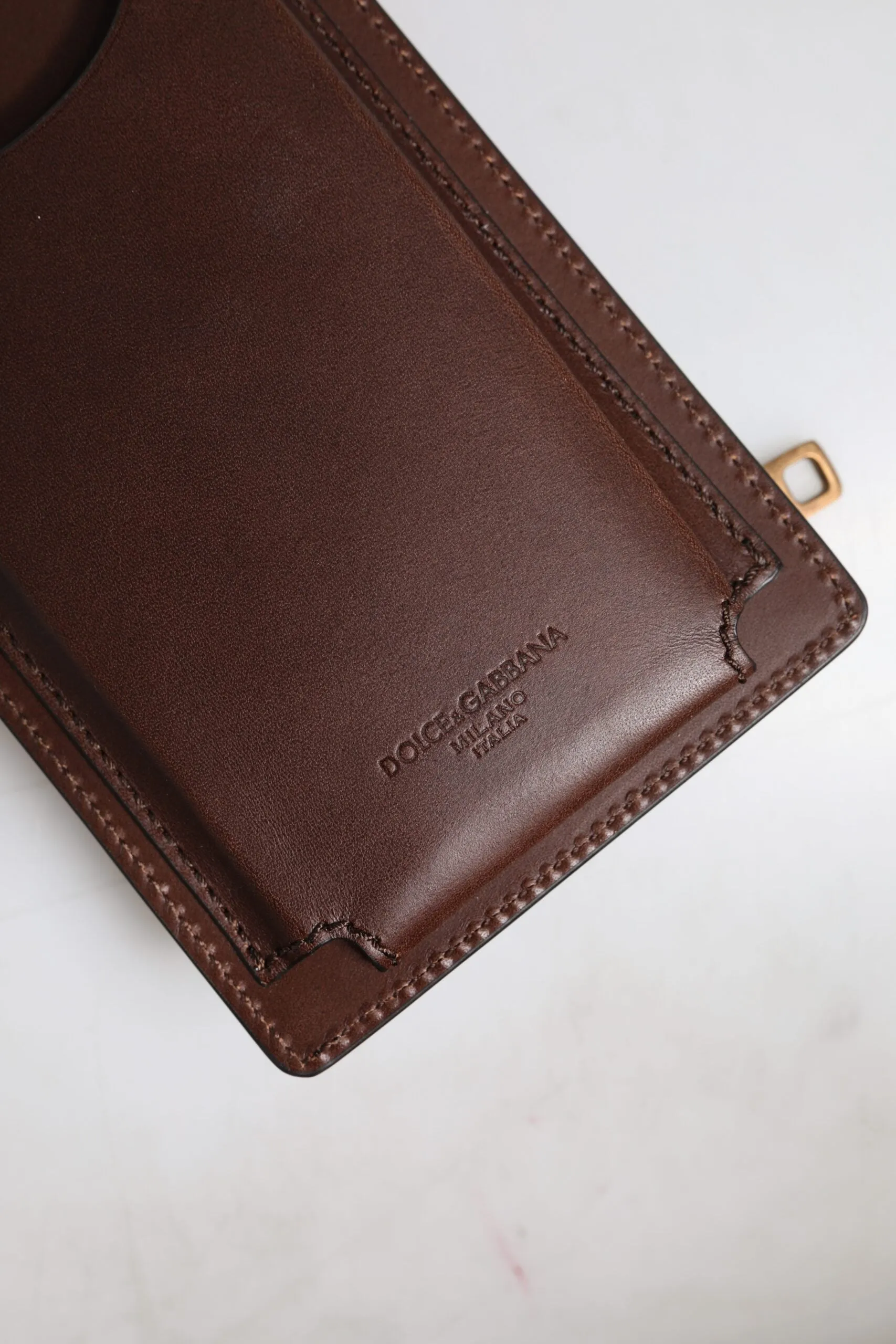 Brown Leather Neck Strap Cross Body Sling Bag