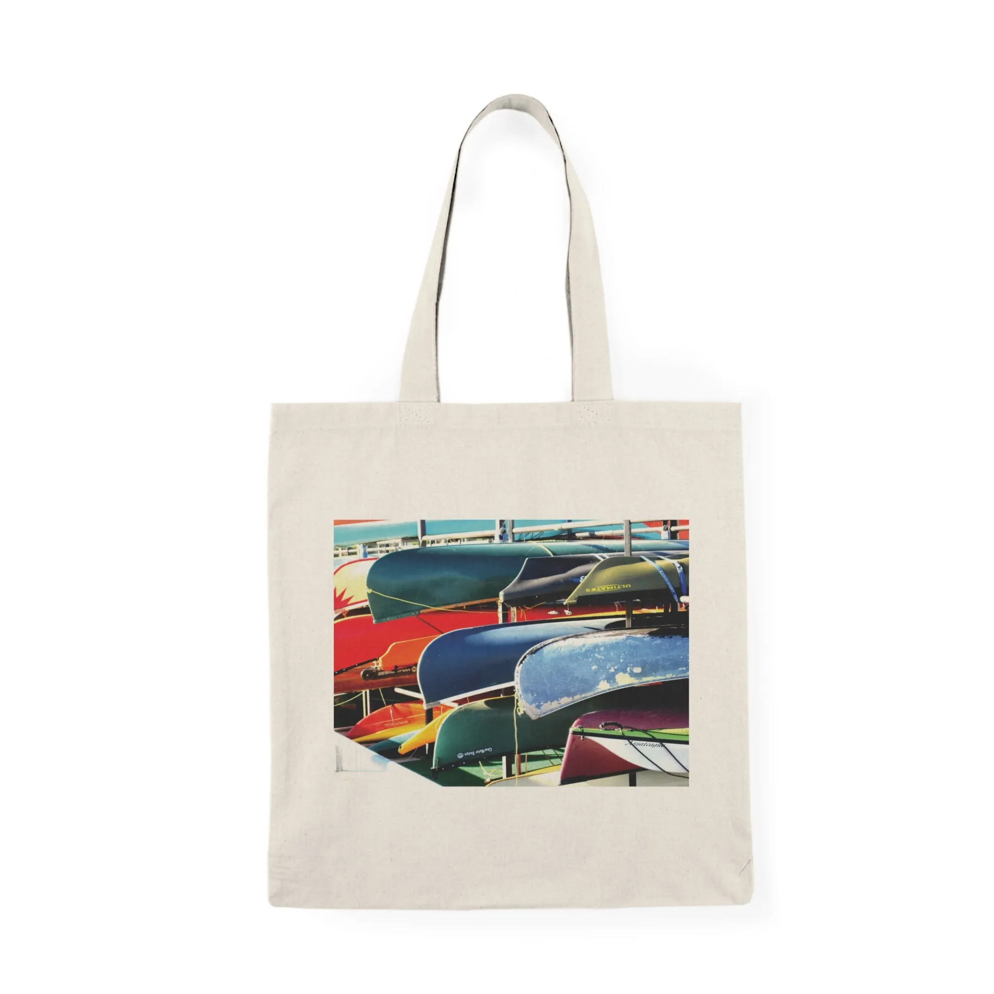 Canoes  - Natural Tote Bag ~ Sharon Dawn Collection