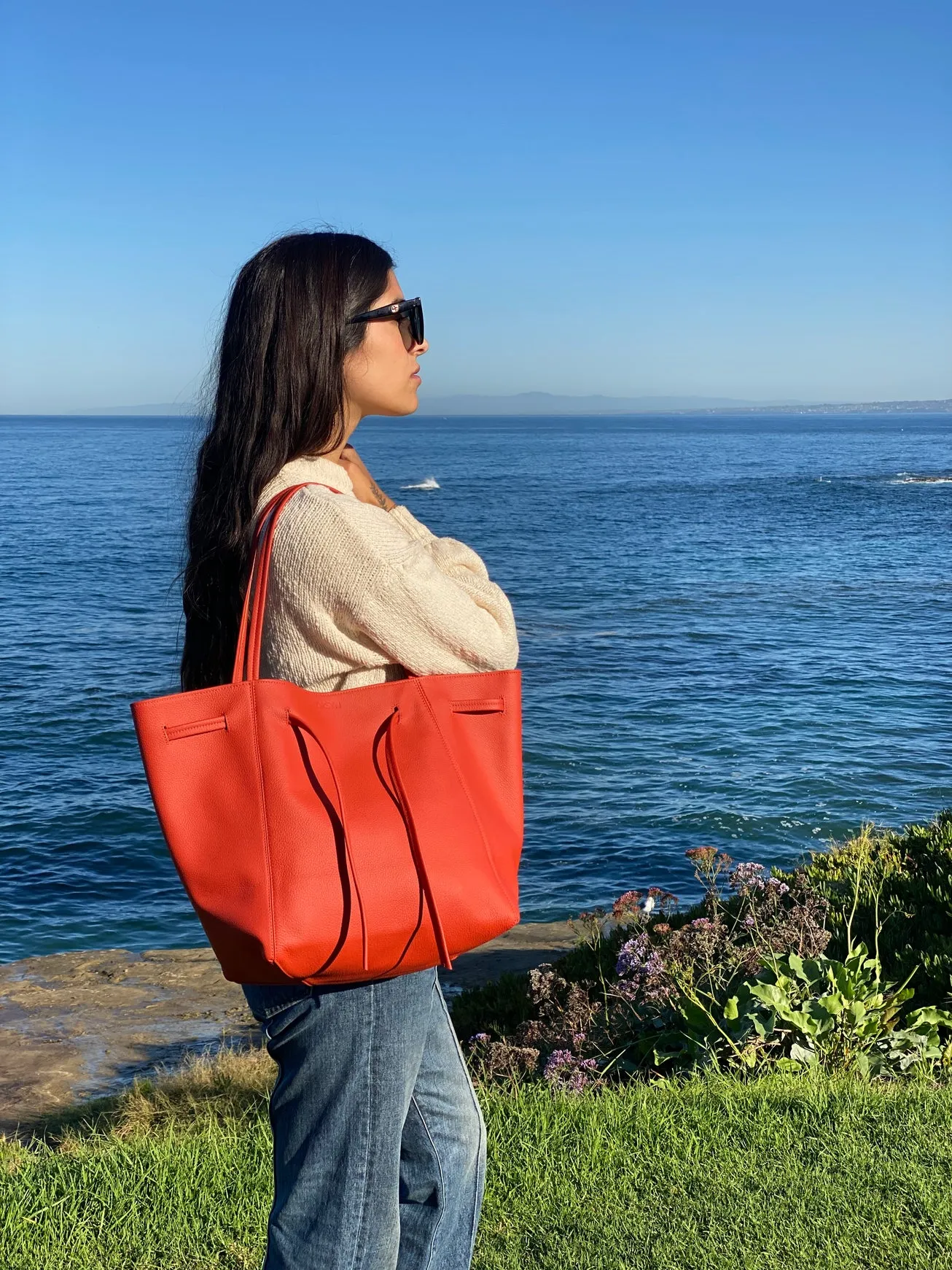 Florence Tote in Papaya