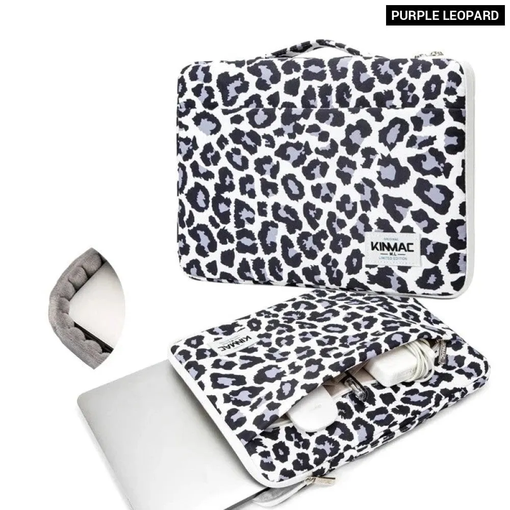 For Macbook Air Pro M1 12,13.3,14,15.4,15.6 Inch Leopard Hand & Laptop Bag