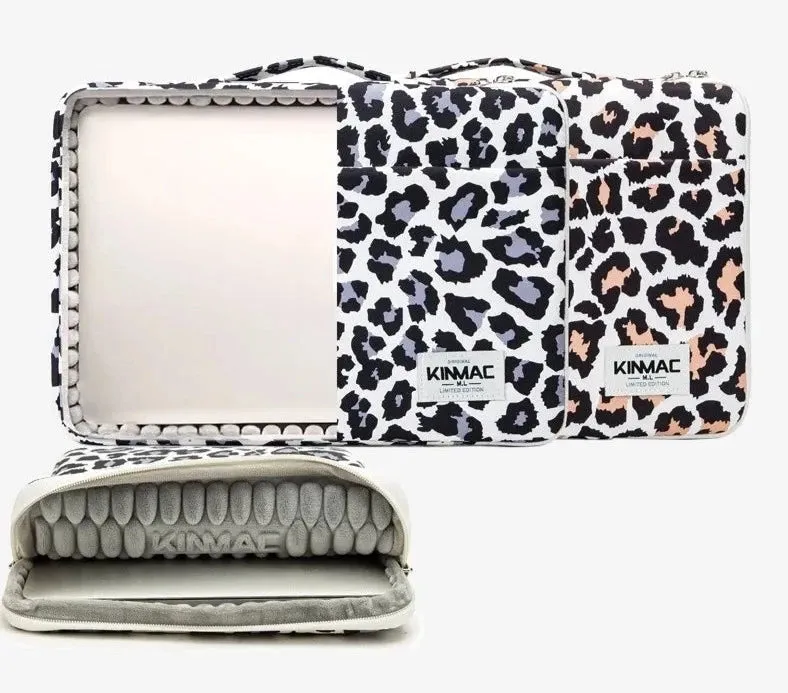 For Macbook Air Pro M1 12,13.3,14,15.4,15.6 Inch Leopard Hand & Laptop Bag