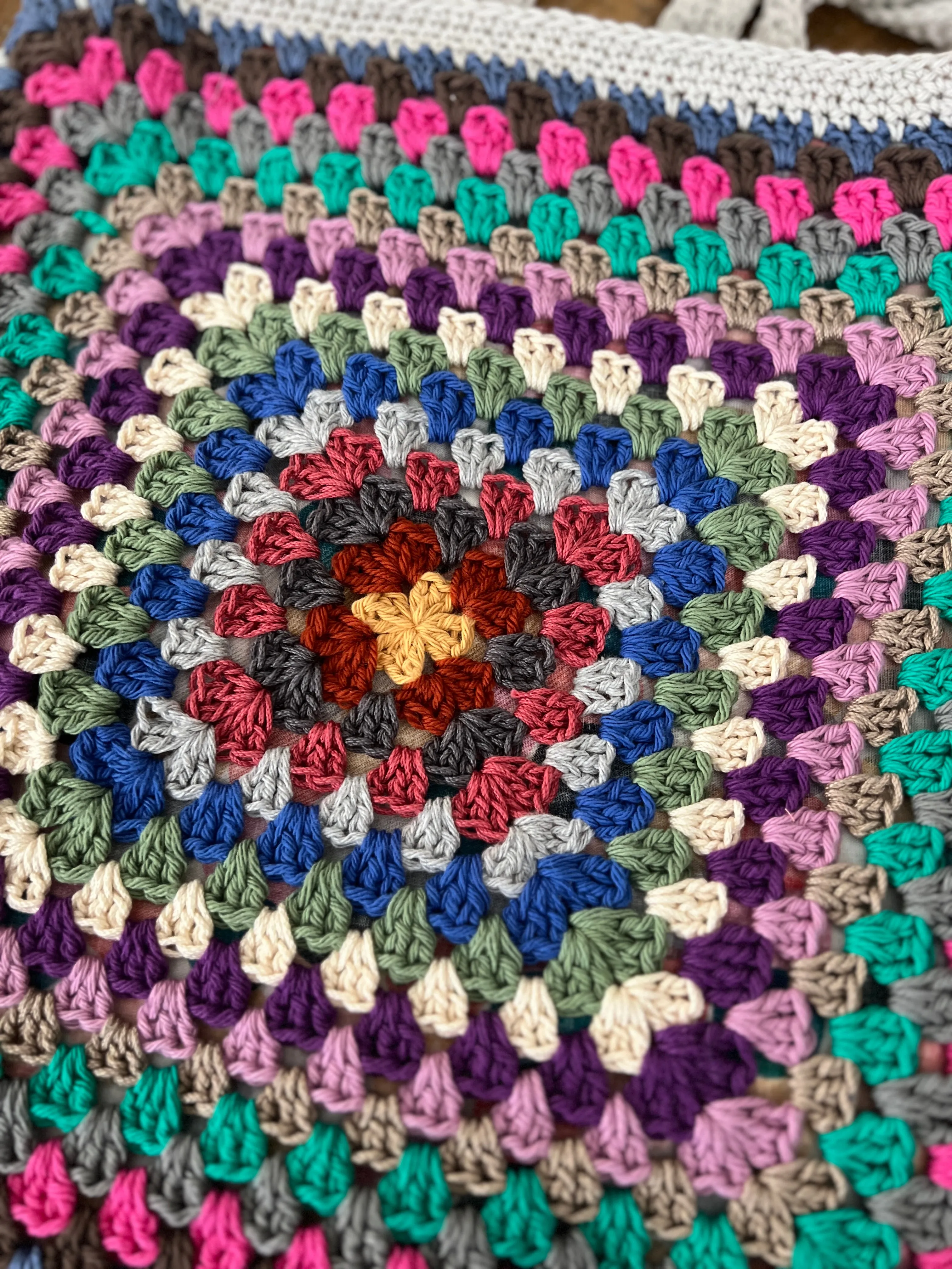 Granny Square Lined Tote