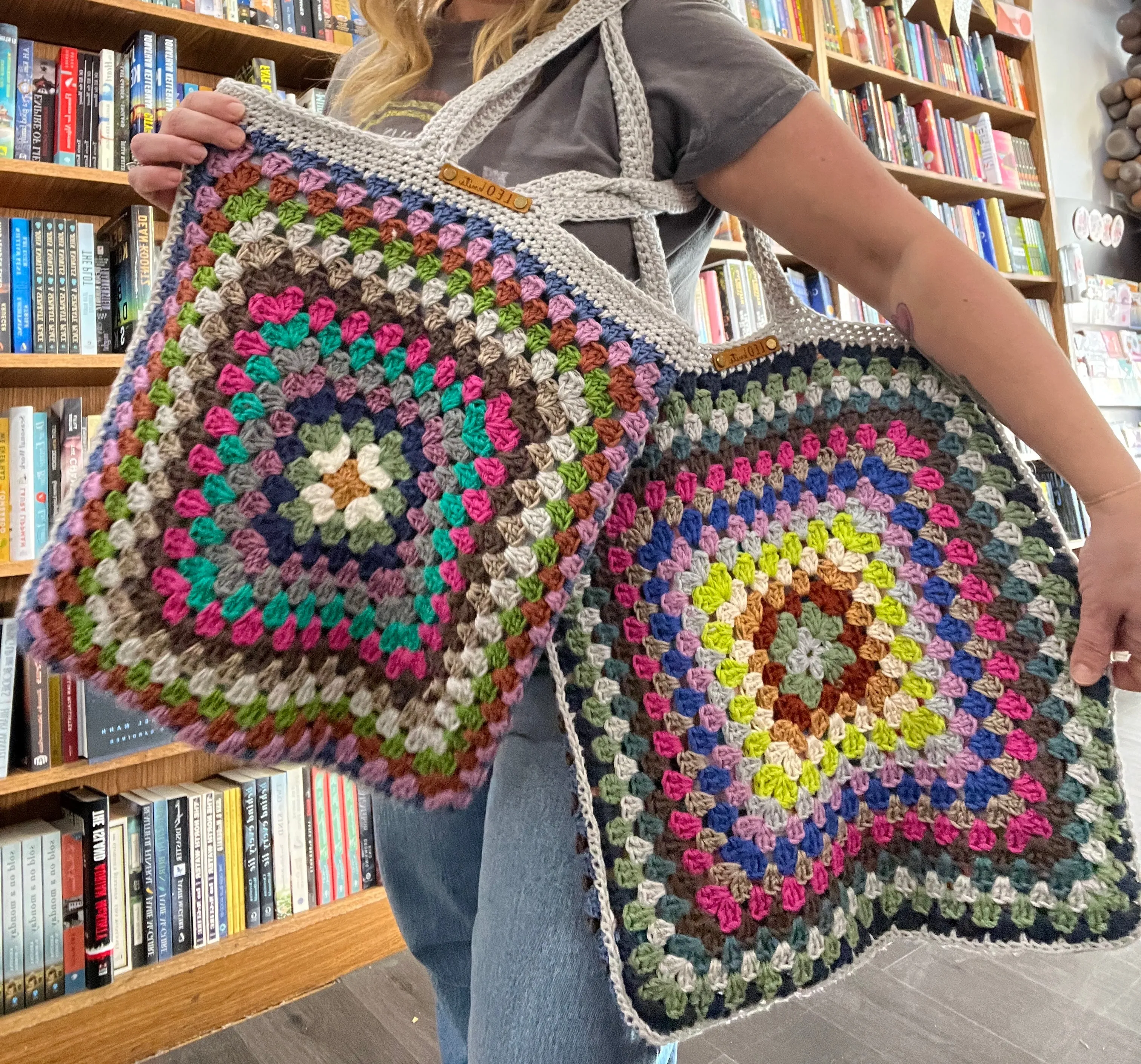 Granny Square Lined Tote