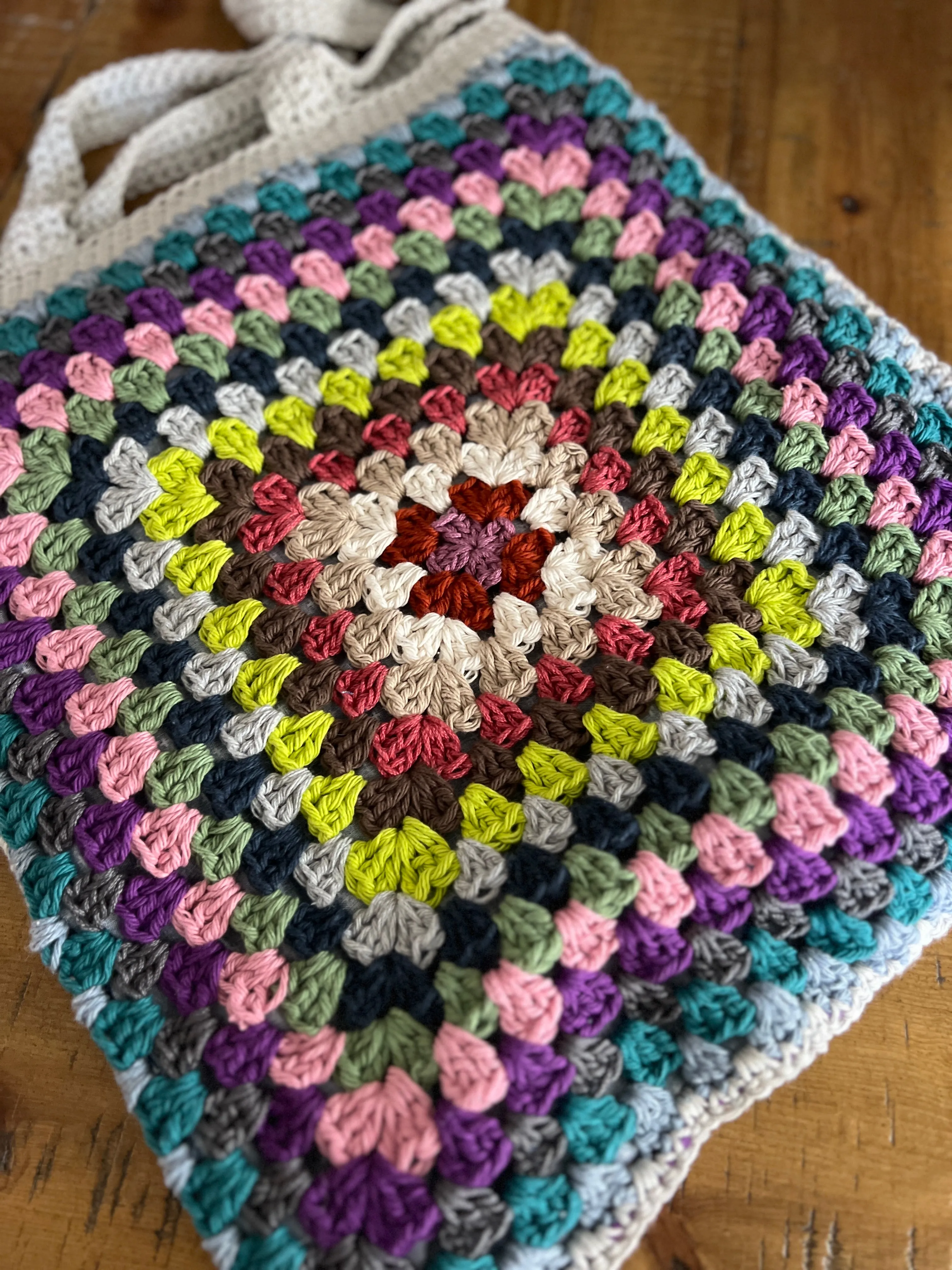 Granny Square Lined Tote