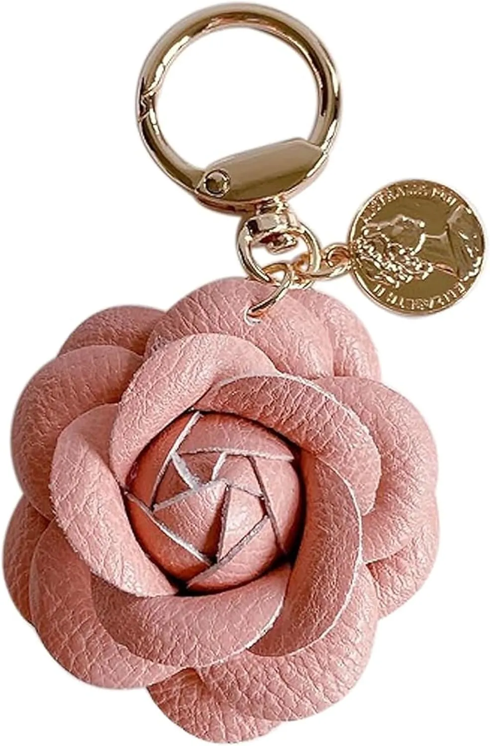 Leather Bag Charm for Handbags Flower Purse Charms for Women Trendy Gift