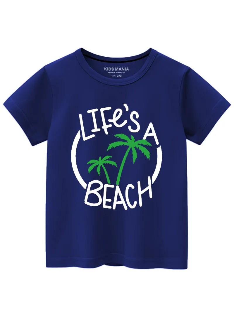 Life is a Beach Trendy Kids T-Shirts