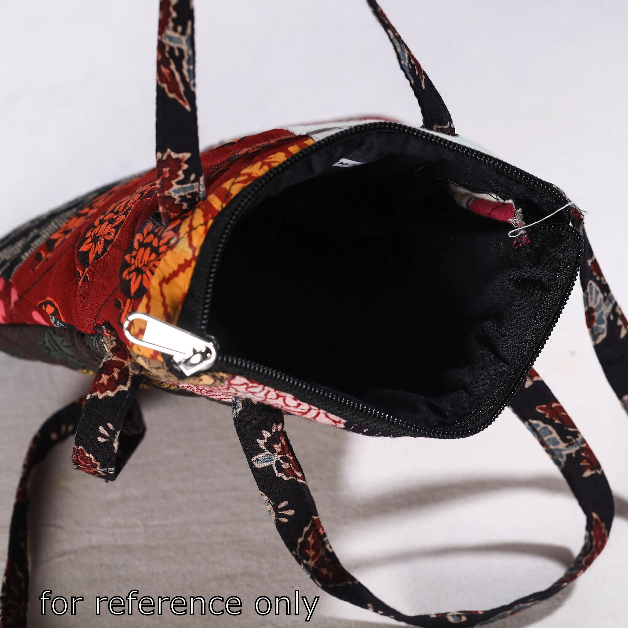 Multicolor - Handmade Quilted Cotton Patchwork Sling Bag 18