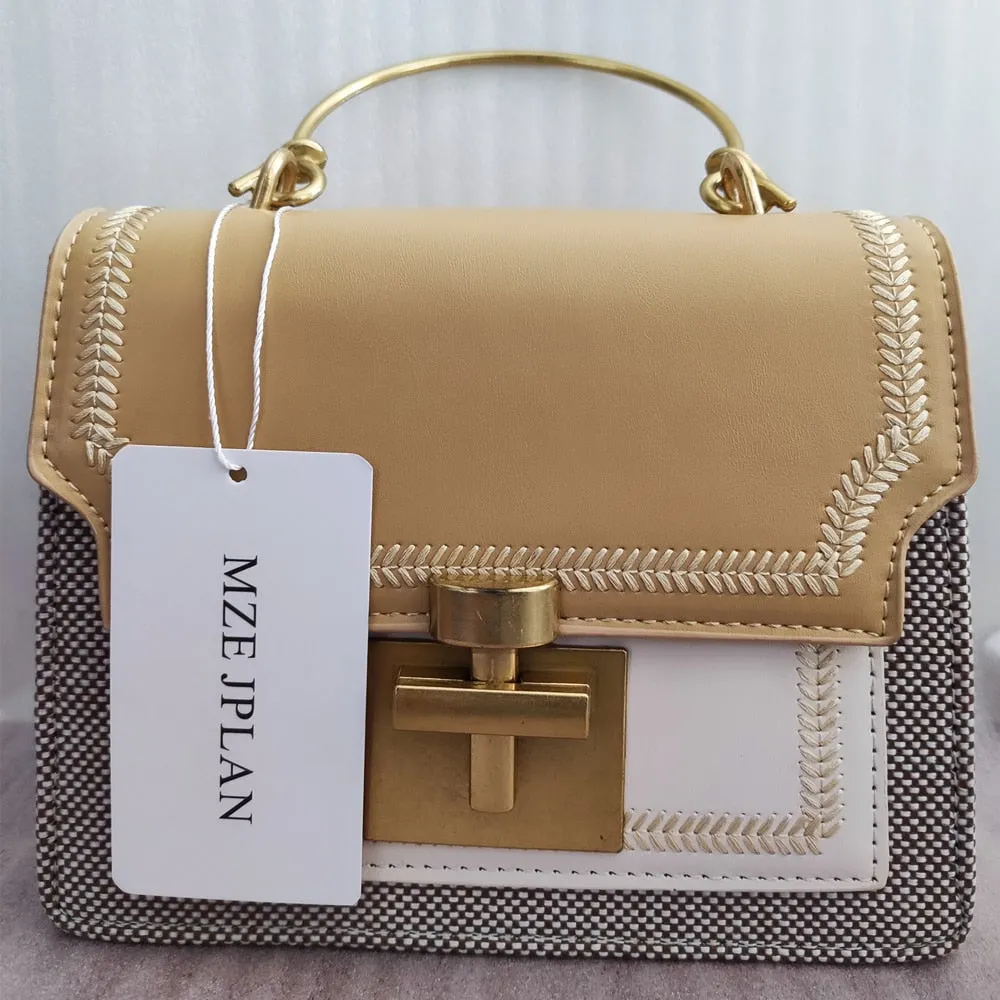 Pathwork PU Leather Crossbody Bags Vintage Shoulder Messenger Bag Clutch Casual Totes Purse