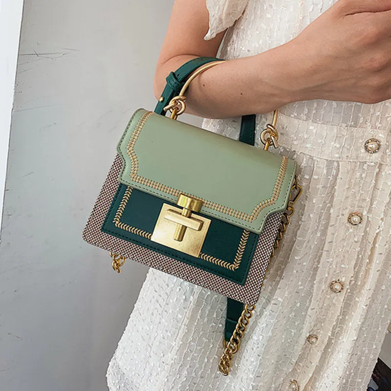 Pathwork PU Leather Crossbody Bags Vintage Shoulder Messenger Bag Clutch Casual Totes Purse