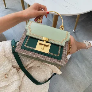 Pathwork PU Leather Crossbody Bags Vintage Shoulder Messenger Bag Clutch Casual Totes Purse