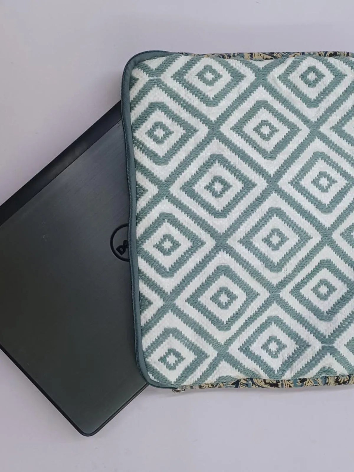 Taat Hand Embroidery Laptop Sleeve - Grey