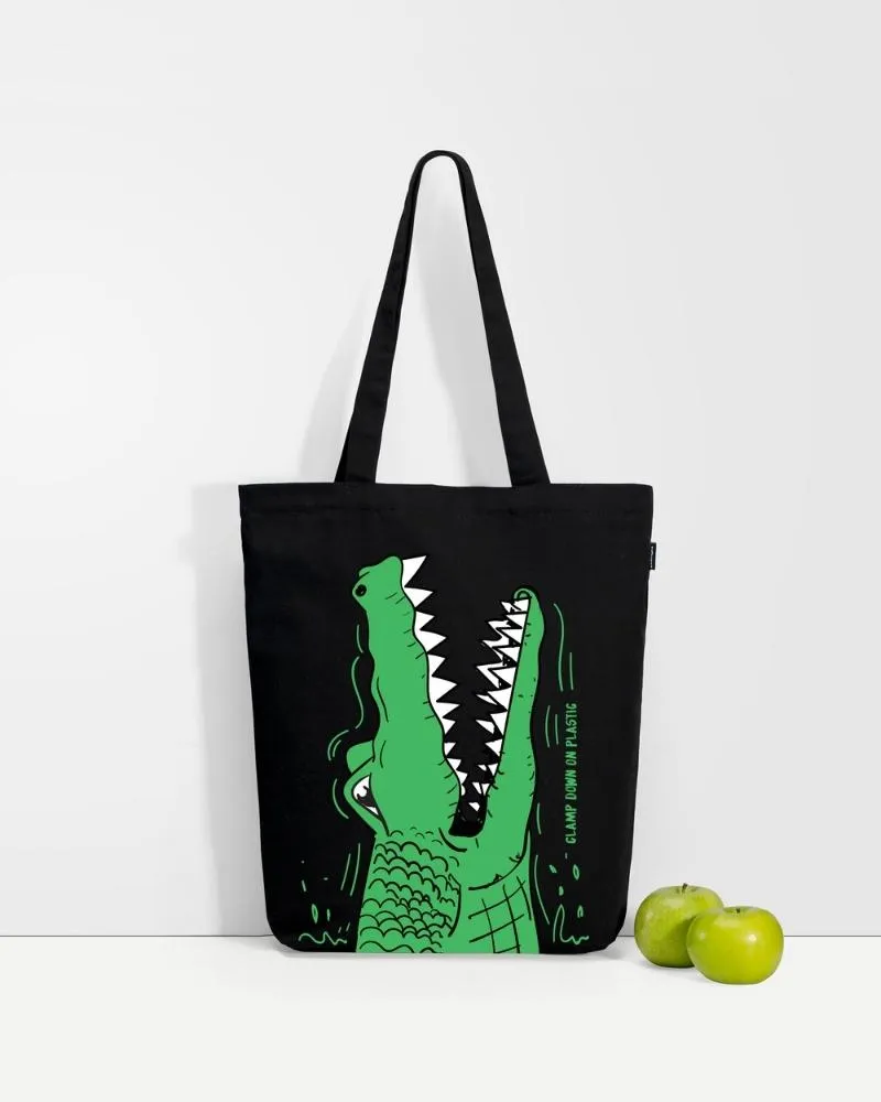 Zipper Tote Bag - Hungry Crocs