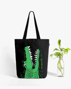 Zipper Tote Bag - Hungry Crocs